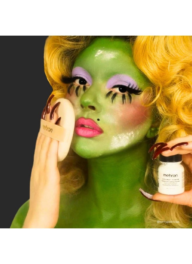 Mehron Makeup Colorset Powder | Translucent Powder Setting Powder | Face Powder For Special Effects, Halloween, & Film 2 oz (60 g)