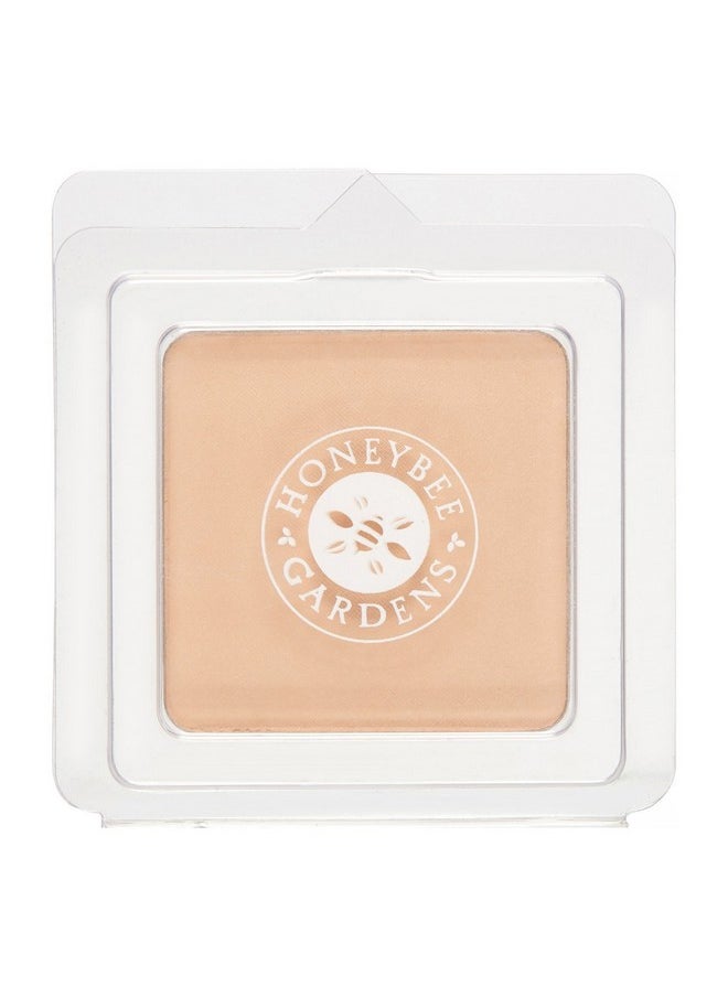 Honeybee Gardens Pressed Mineral Powder Foundation Refill, Luminous, Lightly Warm Neutral Shade, Adjustable Coverage, Natural Finish, With Botanical Extracts And Vitamin E, 7.5g