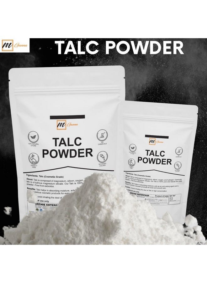 mGanna 100% Natural Talc Powder for Facial Make-up, Cosmetic Formulations, and Other Industrial Application 1 LBS / 454 GMS
