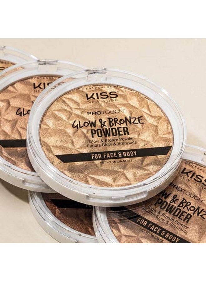 KISS Pro Touch Glow & Bronze Powder for Face & Body- KPBP02 (Powder-Deep)