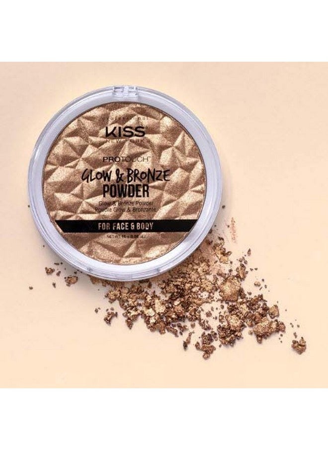KISS Pro Touch Glow & Bronze Powder for Face & Body- KPBP02 (Powder-Deep)