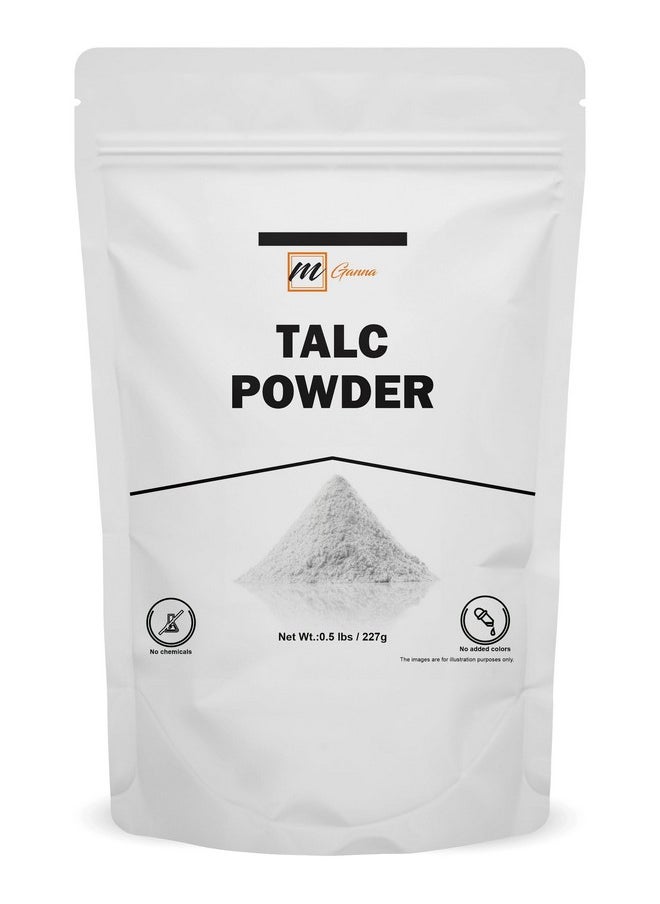 mGanna 100% Natural Talc Powder for Facial Make-up, Absorption, Lubrication, and Multi-Purpose 0.5 LBS / 227 GMS