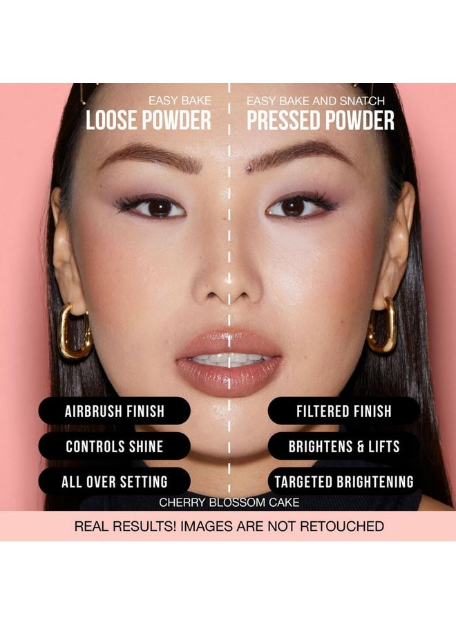 HUDA BEAUTY Easy Bake and Snatch Pressed Talc-Free Brightening and Setting Powder Cherry Blossom