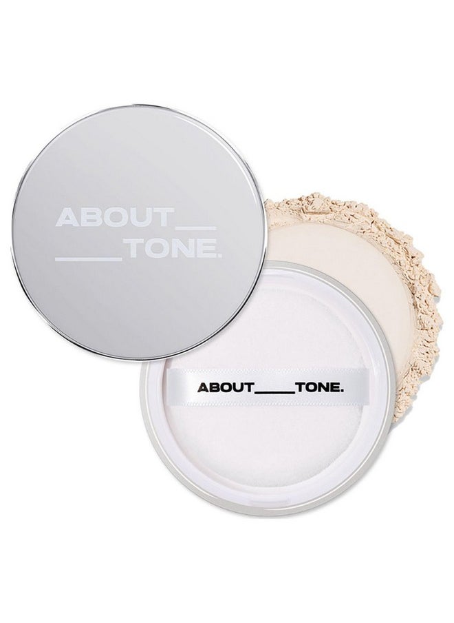 ABOUT TONE The Blur Finish Powder/Sheer Blurring Loose Powder, Lightweight Setting Powder with Long-Wear, Translucent Mineral Finishing Powder, Natural Skin Tone for Daily Makeup, Vegan, 10g/0.35oz.