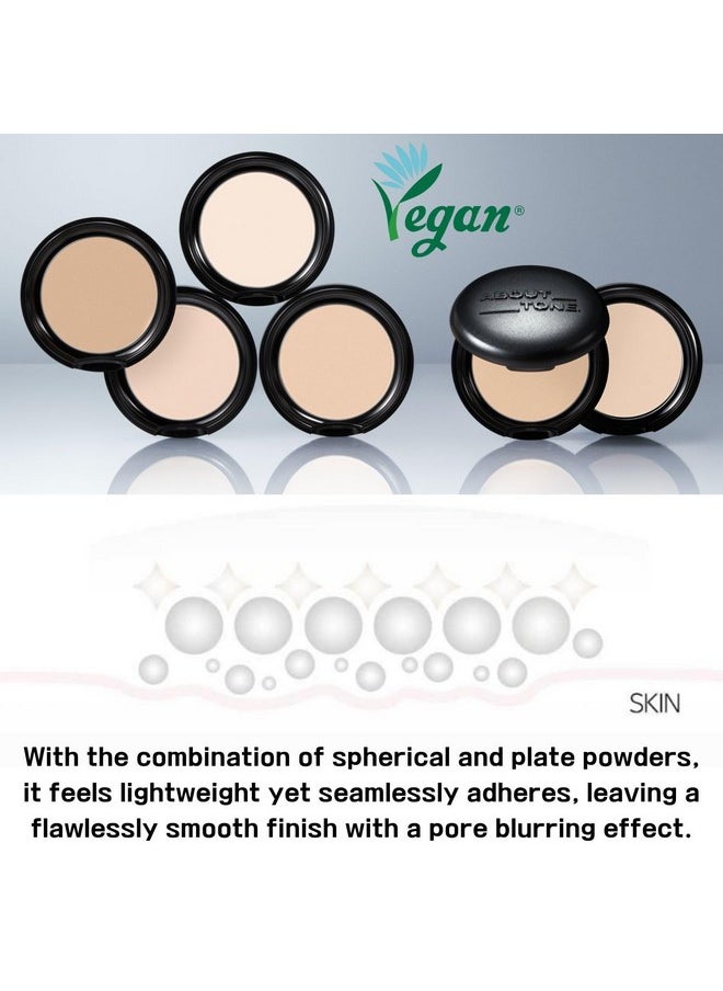 ABOUT TONE Blur Powder Pact 0.32oz - Pressed Powder Compact with Mirror and Puff Makeup Setting Finishing Blurring Natural Translucent Lightweight Face Sebum Oil Control Vegan Formula (01 FAIR)