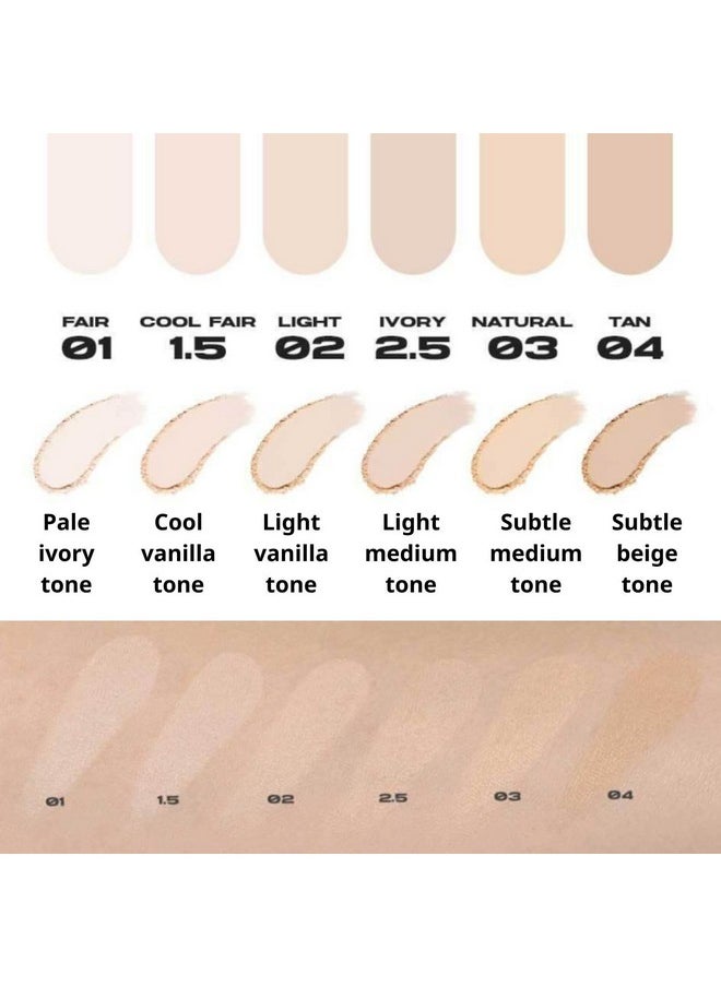 ABOUT TONE Blur Powder Pact 0.32oz - Pressed Powder Compact with Mirror and Puff Makeup Setting Finishing Blurring Natural Translucent Lightweight Face Sebum Oil Control Vegan Formula (01 FAIR)