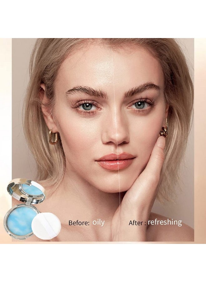 Oil Control Face Pressed Powder, Jelly Pressed Powder Face Makeup Setting Powder, Powder Free Delicate and Skin-friendly, Flawless Matte Long Lasting Finishing Lightweight Waterproof Face Cosmetics