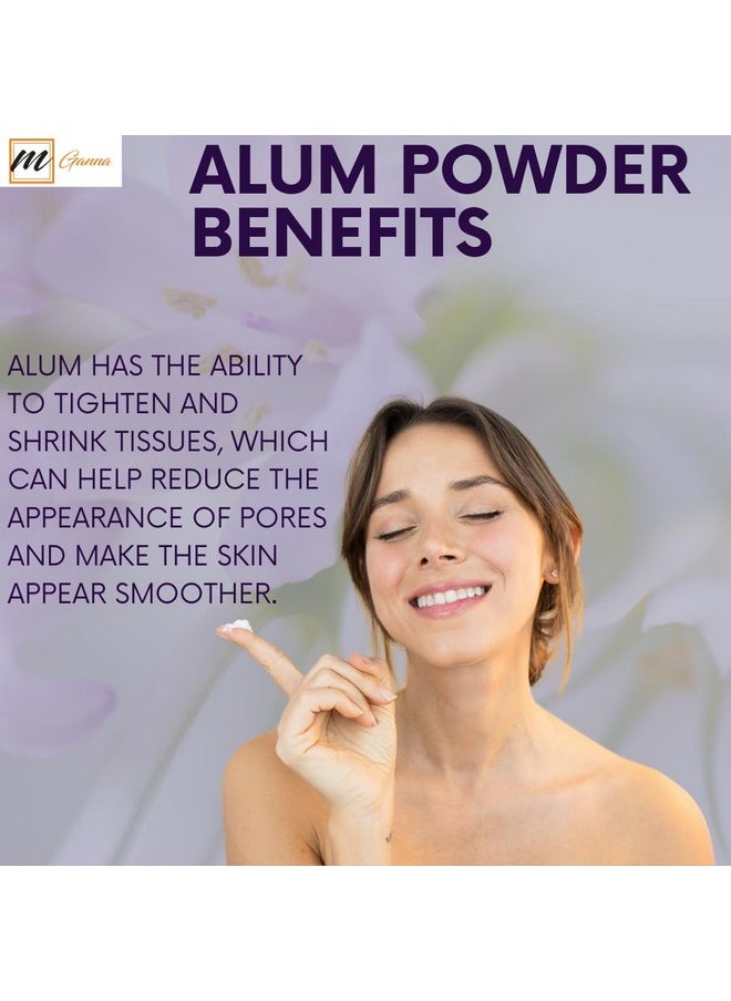 mGanna 100% Natural Alum Powder for Clear and Glowing Skin and Health 454 GMS / 1 LBS