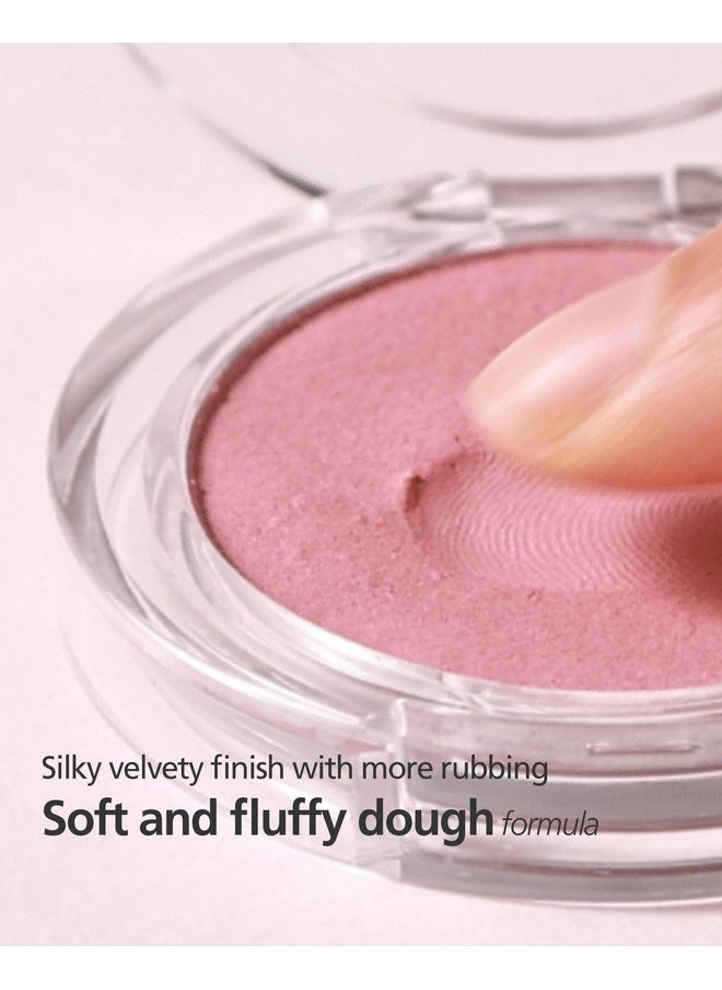 THESAEM Jelly Blusher PK02 Scarlet Pink - Velvety Finish Soft Jelly Powder Cheek - Easy Blending Formula- Lightweight, Smooth, Natural Buildable Blusher