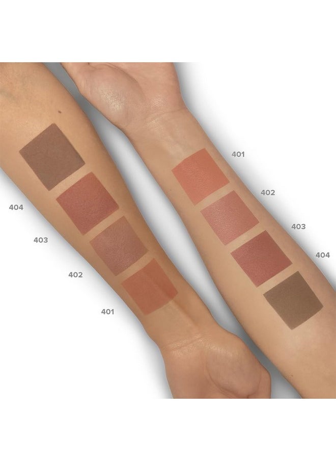 Lamel Blush Cheek Taupe Color Mini - Natural, Lightweight, Smooth, Blendable Powder - Shading & Contouring - 4 Universal Shades Powder Blush - Cruelty Free - № 404 (Taupe) - 3.8g / 0.13