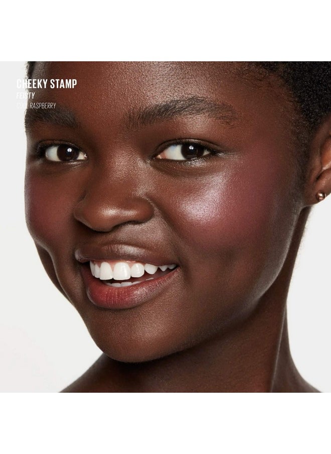 Kaja Blush - Cheeky Stamp | Gift, 7 Shades, Buildable & Blendable Shade with Heart-shaped Applicator, Rosy Finish, 04 Feisty, 0.17 Oz