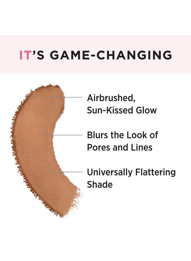IT Cosmetics Bye Bye Pores Anti-Aging Bronzer, Diffuses Look of Pores + Fine Lines, Sun-Kissed Glow Face Makeup Powder, Oil-Free, Talc-Free, With Hyaluronic Acid - Universal Shade, 0.3 oz