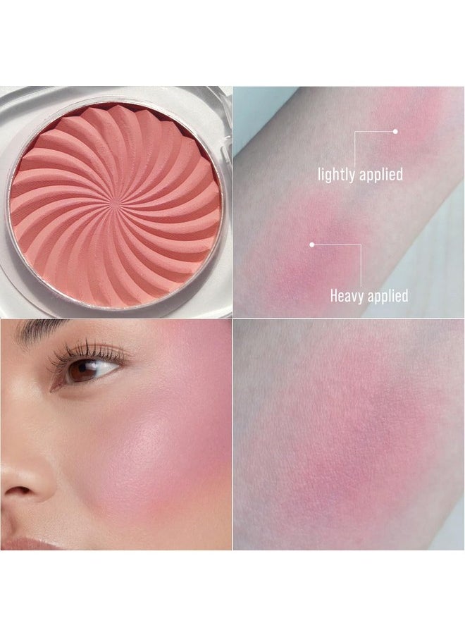 TINTARK Cheeky Blush Compact for Face Cheeks, Talc Free Blusher Palette, Matte Powder Makeup, Natural Healthy, Mauve Pink Magenta Peach Red, Vegan Cruelty Free