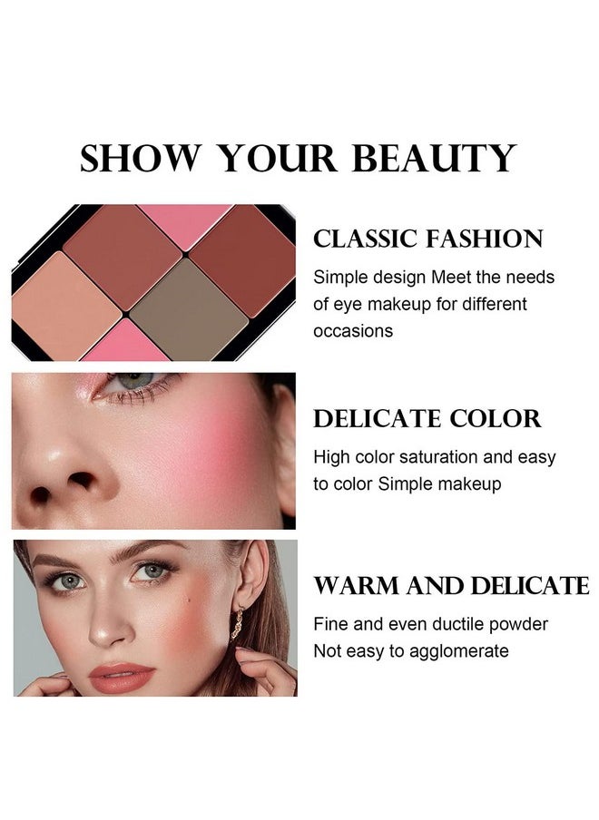 12 Colors Blush Palette,Highlighter Blush Powder Makeup,Long-Wearing,Smudge Proof,Natural-Looking,Blendable Cruelty-Free Matte Finish,Contour and Highlight Blush Palette Face Cosmetics Makeup