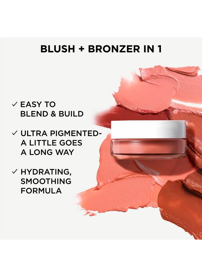 IT Cosmetics Glow with Confidence Sun Cream Blush, Sunlit - Blendable & Buildable Blush + Bronzer for a Pop of Sun-Blushed Color - 24HR Hydration with Hyaluronic Acid, Peptides & Vitamin E- 0.63 oz