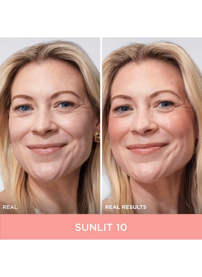 IT Cosmetics Glow with Confidence Sun Cream Blush, Sunlit - Blendable & Buildable Blush + Bronzer for a Pop of Sun-Blushed Color - 24HR Hydration with Hyaluronic Acid, Peptides & Vitamin E- 0.63 oz