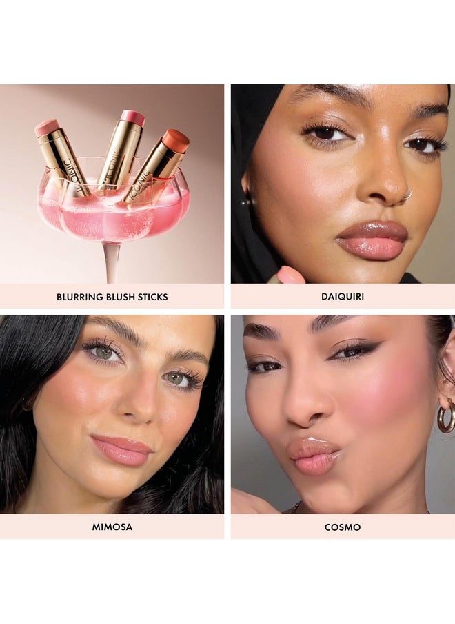 ICONIC LONDON Blurring Blush Stick | Seamless Blending, Matte Finish, Cruelty-Free, Vegan Makeup, Daiquiri (Pink)