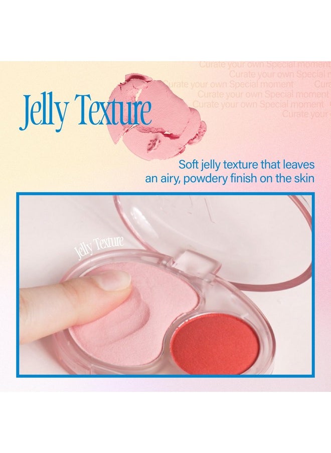fwee Mellow Dual Blush | PK02 Fall In Highkey | Dual Color, Jelly Texture, 12 Colors, Longwear, Long-lasting | 7.2g