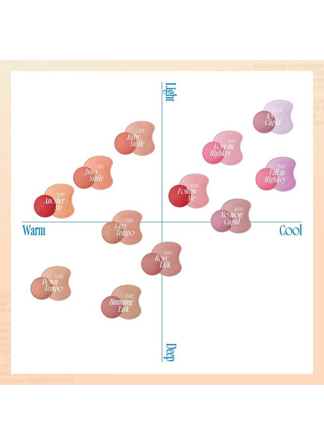 fwee Mellow Dual Blush | PK02 Fall In Highkey | Dual Color, Jelly Texture, 12 Colors, Longwear, Long-lasting | 7.2g