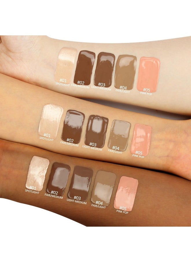 Anglicolor Contour Stick With Cushion Applicator,Liquid Contour Wand,Cream Contour Smooth,Bronzer Stick Lightweight Liquid Bronzer For Face (02#Fair/Medium)