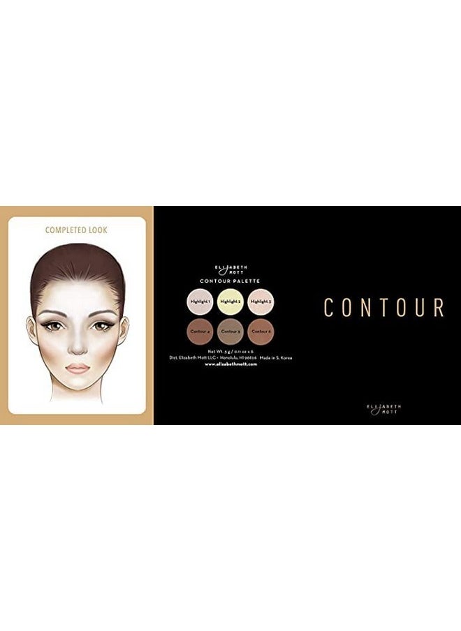 Elizabeth Mott Bronzer Contour Kit & Highlighting Powder - Cruelty Free & Paraben Free - 6 Shades for a Natural Glow