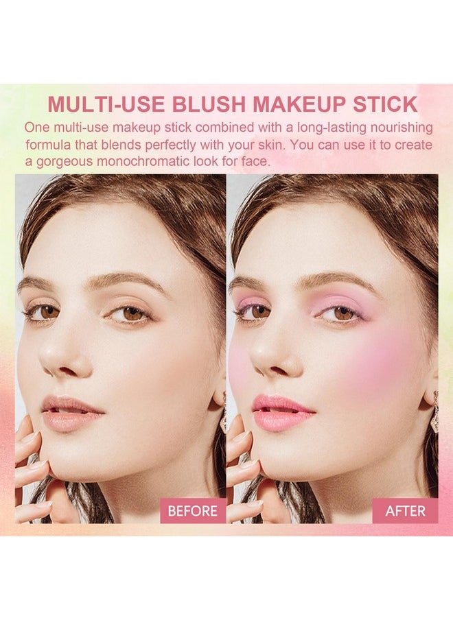 Cream Blush Stick, Monochromatic Blush Beauty Wand for Cheek and Lip Tint with Long Lasting Hydrating Formula, Multi-use Makeup Stick for Blends Perfectly onto Skin, 0.6 oz (1# Shy Pink)