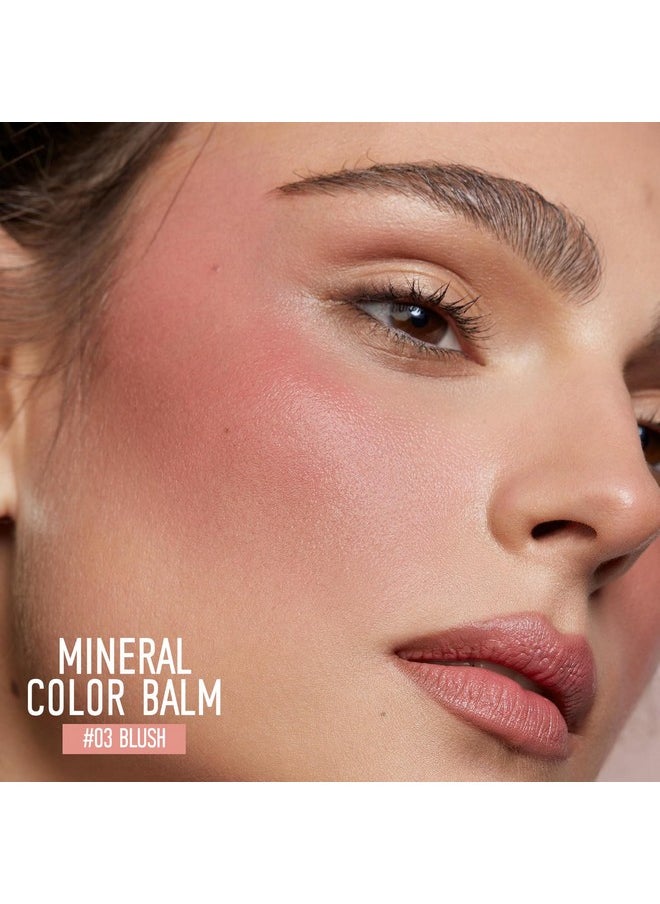 KYDA Mineral Color Balm, SPF 35, Creamy Blendable Color for Lips&Cheeks, Buildable Shimmer Finish, Lightweight Formula, Multiuse Makeup Stick, BLUSH