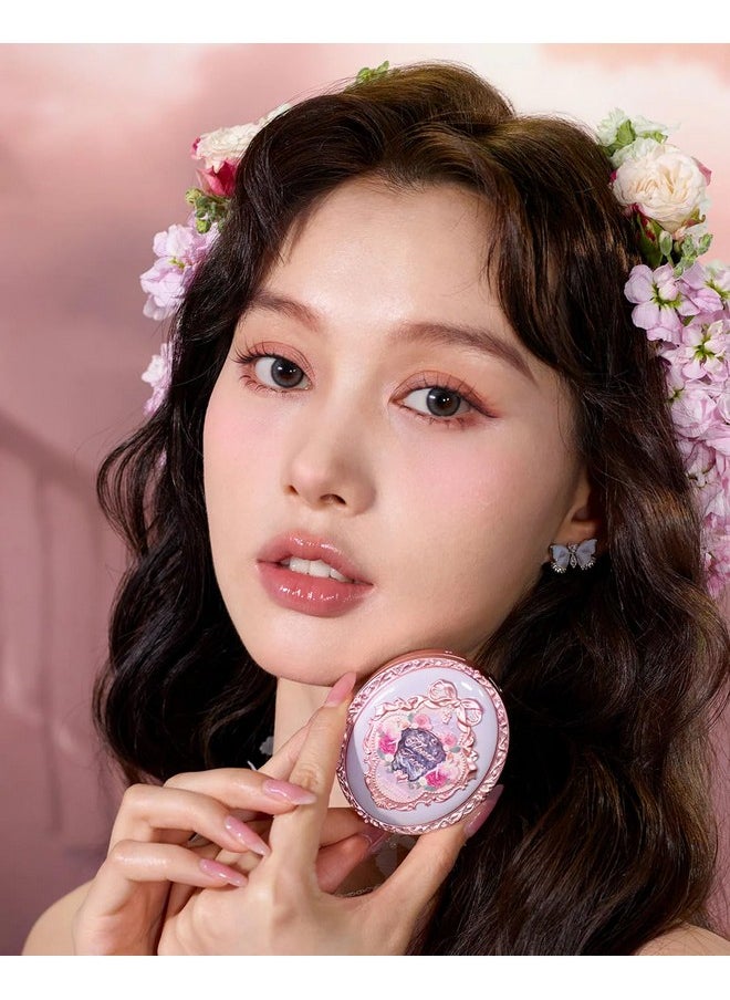 Flower Knows Midsummer Fairytales Embossed Blush,Matte Finish,Buildable & Blendable Makeup Blush for cheeks,Soft & Long-lasting for Girls & Women(03 Ballet Fairy,5g)