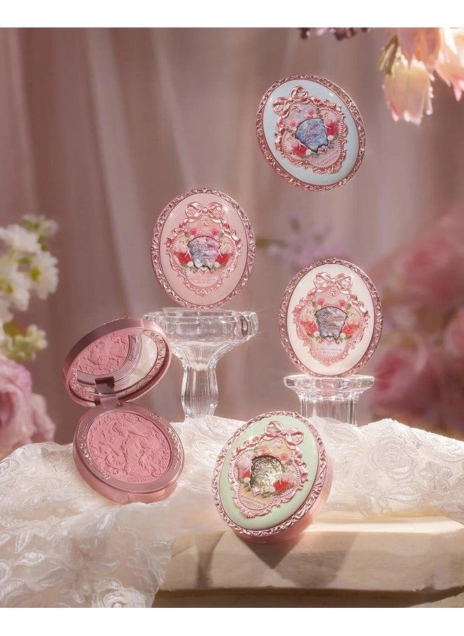 Flower Knows Midsummer Fairytales Embossed Blush,Matte Finish,Buildable & Blendable Makeup Blush for cheeks,Soft & Long-lasting for Girls & Women(03 Ballet Fairy,5g)