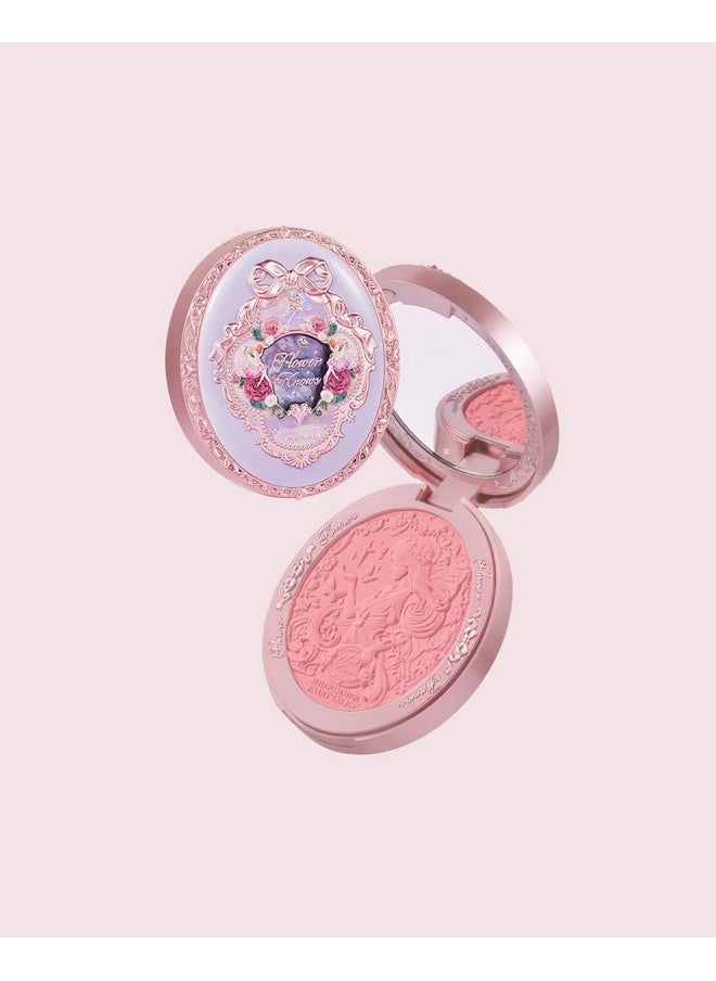 Flower Knows Midsummer Fairytales Embossed Blush,Matte Finish,Buildable & Blendable Makeup Blush for cheeks,Soft & Long-lasting for Girls & Women(03 Ballet Fairy,5g)