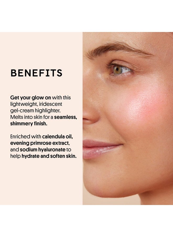 Winky Lux Cheeky Rose Liquid Highlighter, Gel Cream Highlighter with Blendable Buildable Pigment, Long-Lasting Weightless Finish, Pink Opal