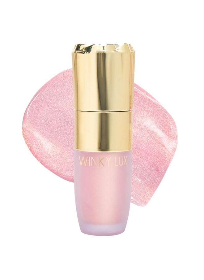 Winky Lux Cheeky Rose Liquid Highlighter, Gel Cream Highlighter with Blendable Buildable Pigment, Long-Lasting Weightless Finish, Pink Opal