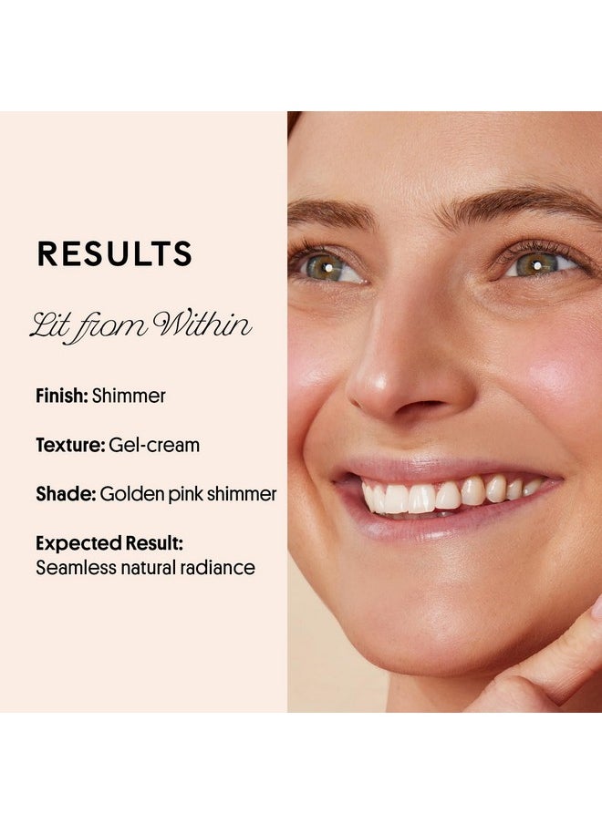 Winky Lux Cheeky Rose Liquid Highlighter, Gel Cream Highlighter with Blendable Buildable Pigment, Long-Lasting Weightless Finish, Pink Opal