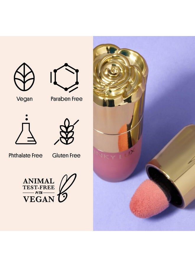 Winky Lux Cheeky Rose Liquid Blush, Gel-Cream Blush with Buildable Color, Lightweight Velvet Finish for Long Lasting Color, Cool Pink Blush, Lovely