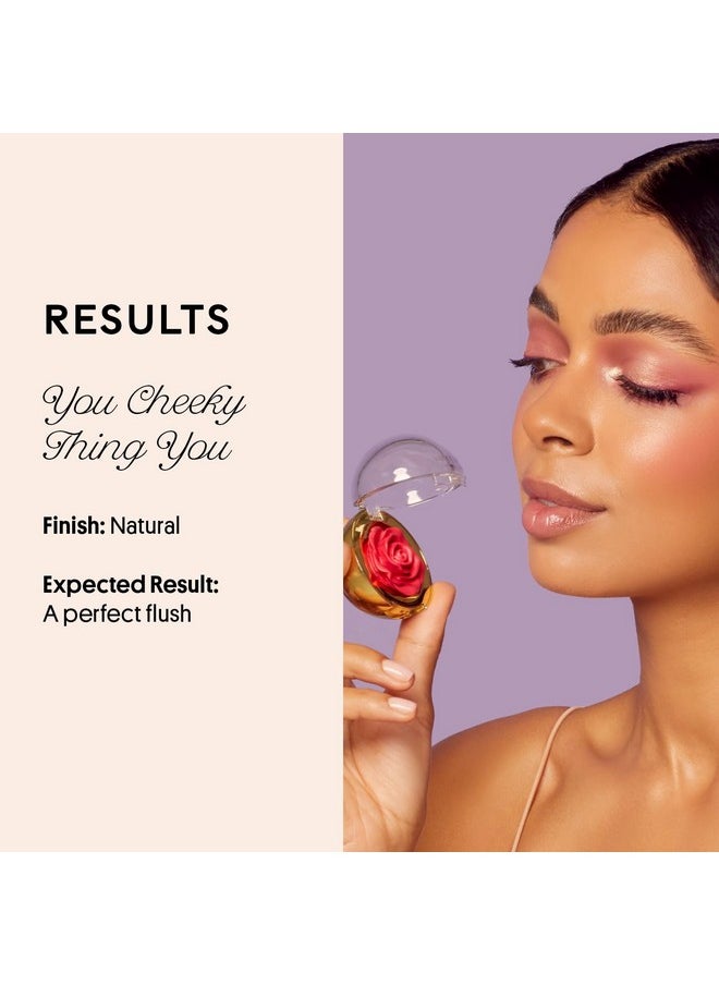 Winky Lux Cheeky Rose, Cream Blush for Cheeks, Flower Blush with Vitamin E, Makeup Blush and Flower Makeup, Pink Tea Time