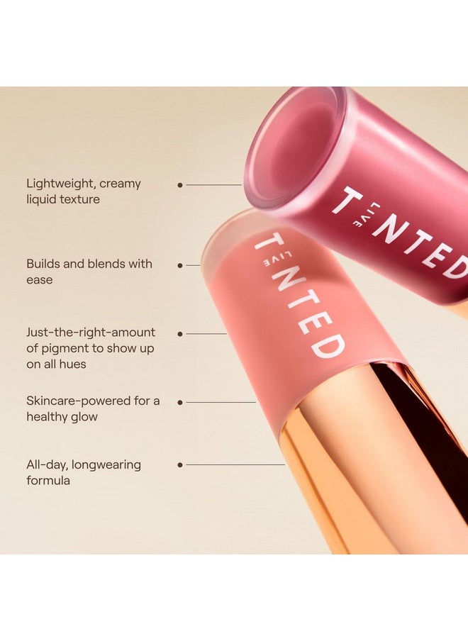 Live Tinted Blush Crush Liquid Blush - Creamy Blush for All Skin Tones, Skincare-Powered With Peony Extract, Açai Fruit Oil, and Vitamin C Infused Liquid Makeup Blush, 1 oz - Soft Pink