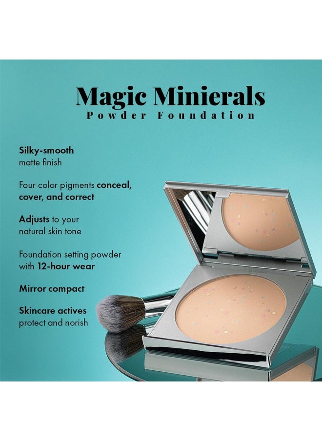 Magic Minerals by Jerome Alexander Jumbo Size Mineral Powder Foundation with Color Correctors, Antioxidant Skincare Formula (Light)