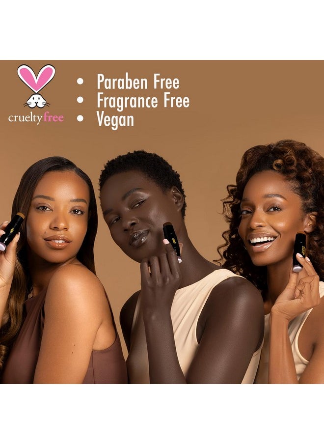 Black Radiance Color Perfect Foundation Stick with Soft Brush Applicator Duo - Buildable, Blendable Versatile Pigment-Rich Formula - Cappuccino