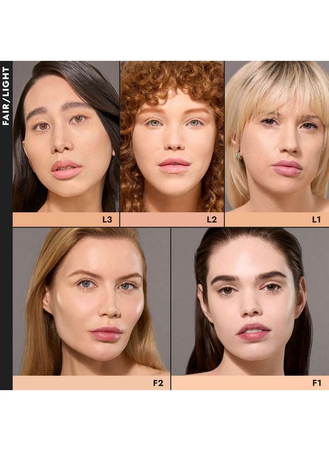 COVER FX Total Cover Cream Foundation - Shade L1 - Buildable Coverage - Natural Finish - Oil-Free - Sweat-Proof