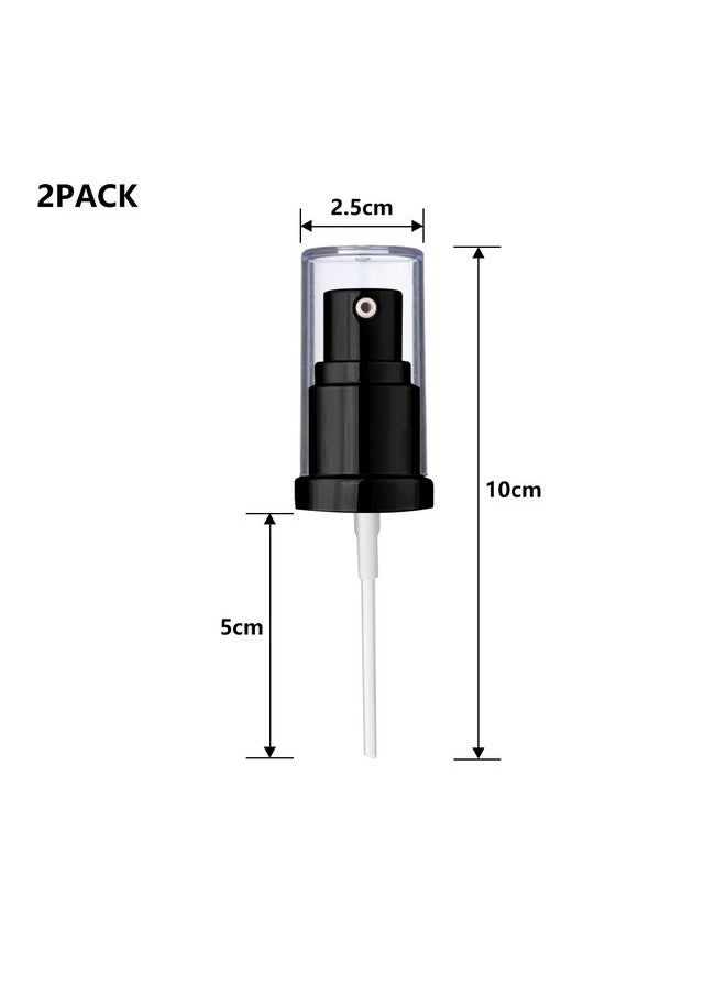 Chris.W 2Pack Foundation Pump Compatible with Maybelline Fit Me Liquid Foundation Makeup (Black+Black)