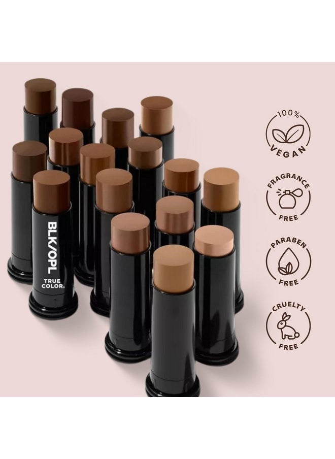 BLK/OPL Skin Perfecting Foundation Stick, SPF 15 Buildable & Blendable Face Foundation Makeup with Matte Finish - Full Coverage, Color Correcting & Sculpting - Hypoallergenic (Warm Almond)