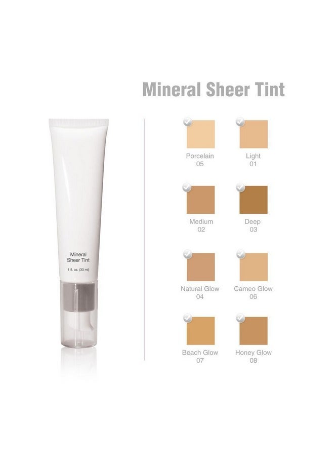 Mineral Sheer Tint Foundation Spf 20, New Makeup Tinted Moisturizer (Natural Glow) - 1 fl oz