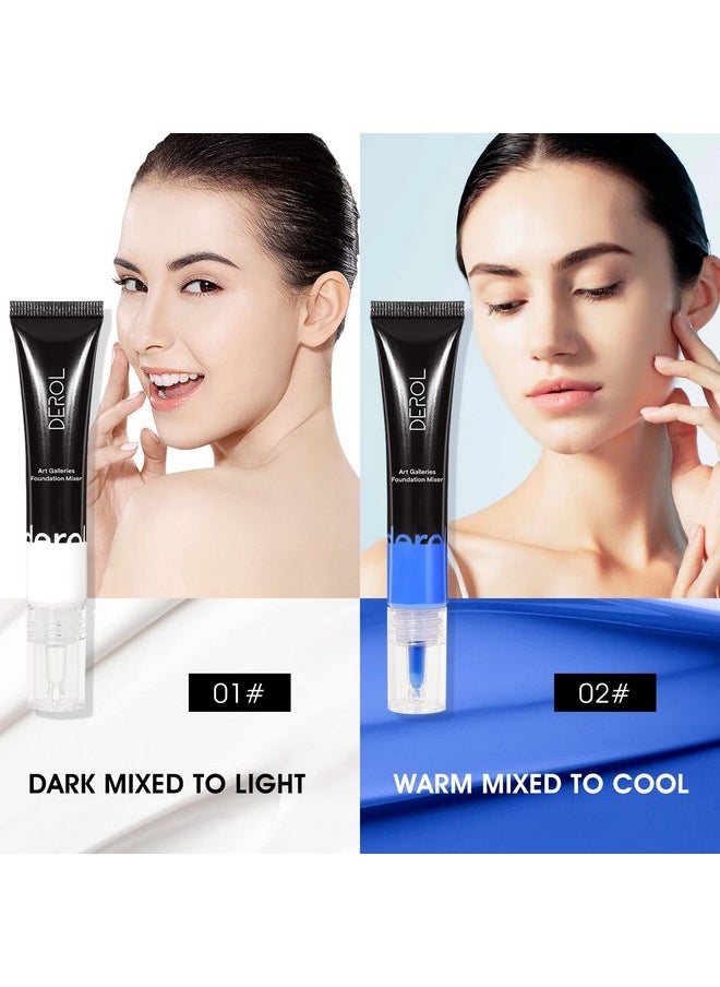 LOKFAR Blue Foundation Mixing Pigment for Adjusting Shade and Color Corrector, Blends Easily With Foundation, Blue Color Corrector for Adjusting Foundation from Warm to Cold (02# Blue)