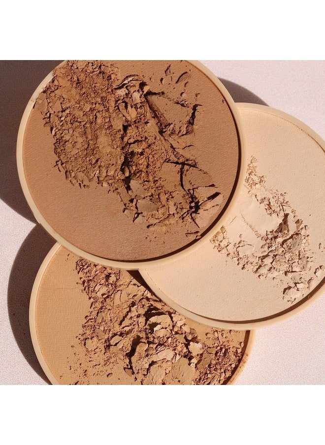 Wander Beauty Wanderlust Powder Foundation - Light - Blurs and Evens Skin Tone - Perfects and Hydrates With Hyaluronic Acid, Aloe, Honeysuckle, & Vitamin E - Lightweight, Buildable Coverage - 0.31 oz