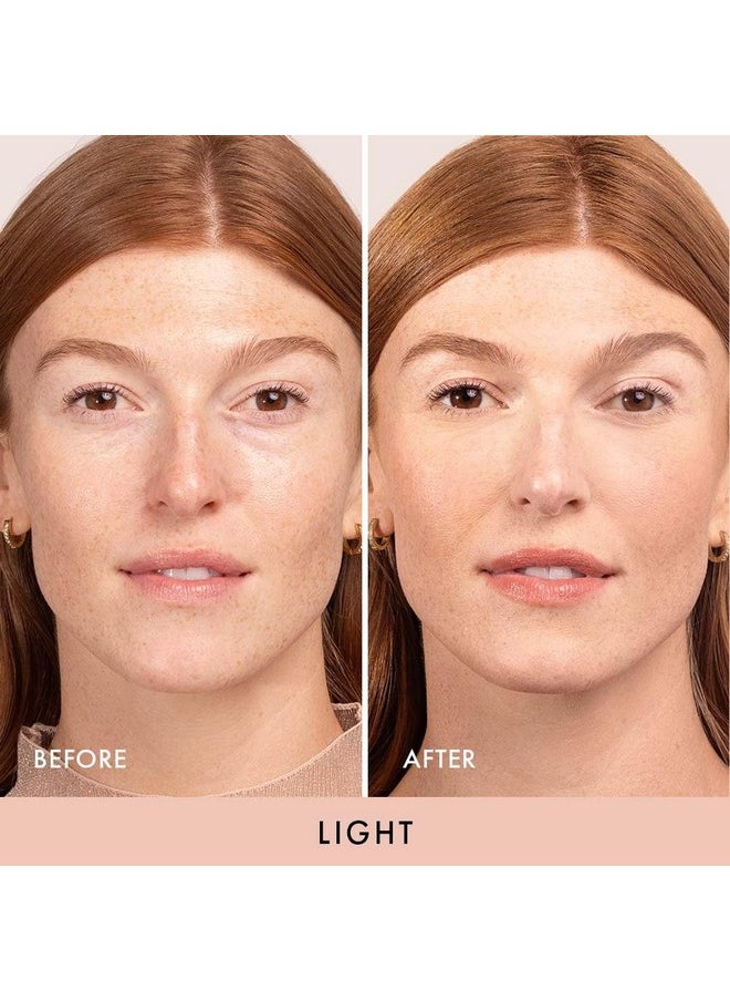 Wander Beauty Wanderlust Powder Foundation - Light - Blurs and Evens Skin Tone - Perfects and Hydrates With Hyaluronic Acid, Aloe, Honeysuckle, & Vitamin E - Lightweight, Buildable Coverage - 0.31 oz