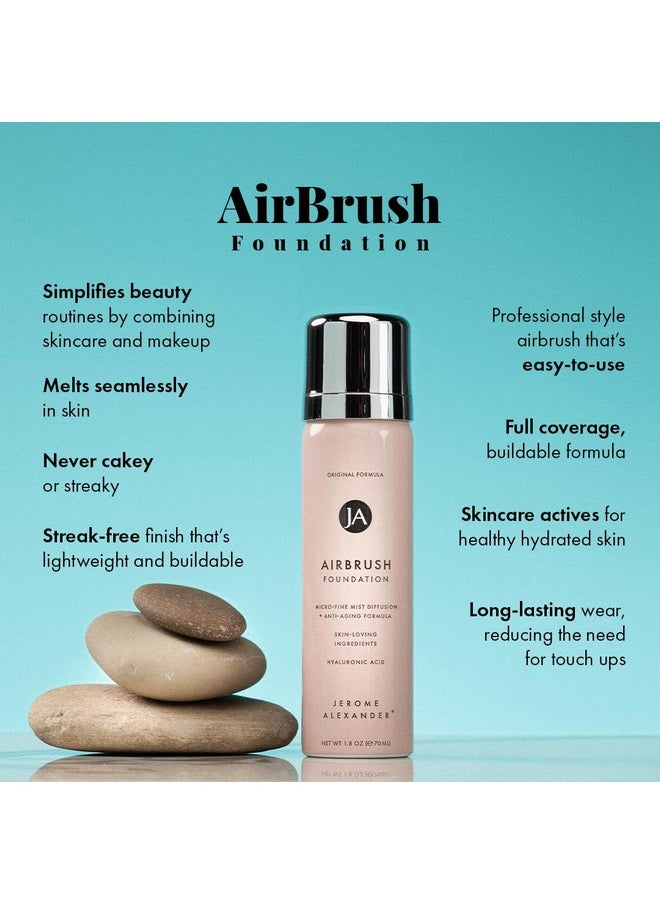 Jerome Alexander MagicMinerals AirBrush Foundation, Spray Makeup with Skincare Active Ingredients, Ultra-Light, Buildable, Full Coverage Formula (Light Medium)