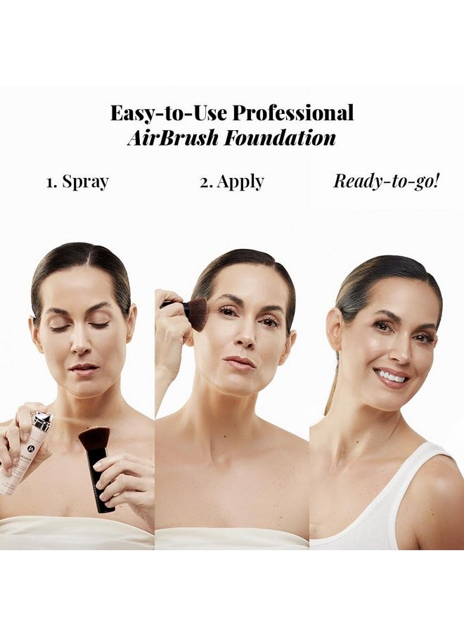 Jerome Alexander MagicMinerals AirBrush Foundation, Spray Makeup with Skincare Active Ingredients, Ultra-Light, Buildable, Full Coverage Formula (Light Medium)