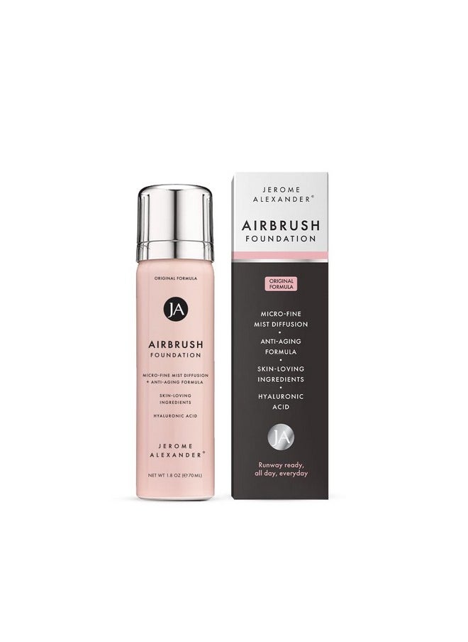 Jerome Alexander MagicMinerals AirBrush Foundation, Spray Makeup with Skincare Active Ingredients, Ultra-Light, Buildable, Full Coverage Formula (Light Medium)