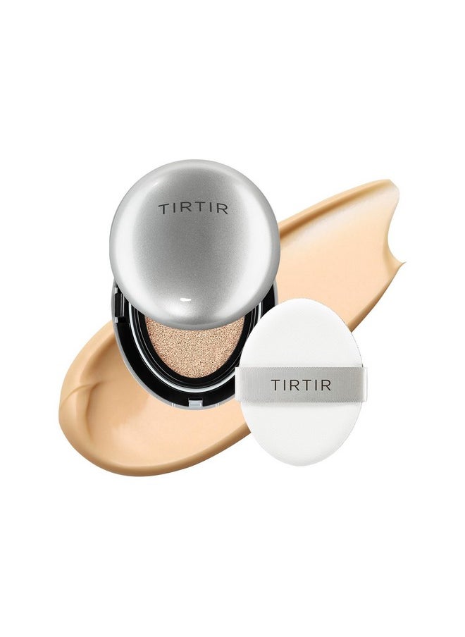 [*Mini Size*] TIRTIR Aura Glow Silver Cushion | Korean Cushion Foundation, (#23N Sand, 0.15 Fl Oz)