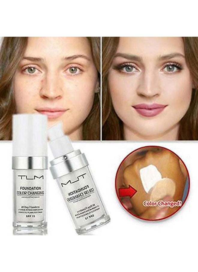 TLM Colour Changing Foundation - Flawless Coverage, Lightweight Formula, Adapts to Skin Tone, Hides Wrinkles & Lines, Hydrating & Long-Lasting, BB Cream Makeup Base Concealer Cover